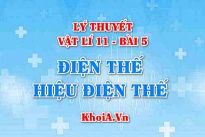 Hệ thức liên hệ giữa Hiệu điện thế và Cường độ Điện trường, định nghĩa điện thế, hiệu điện thế - Vật lí 11 bài 5